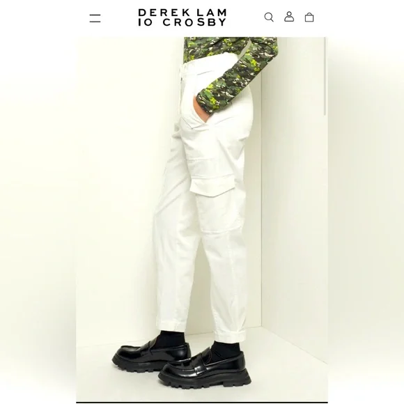 Derek Lam 10 Crosby ELIAN UTILITY PANTS$295COLOR: WASHED WHITE